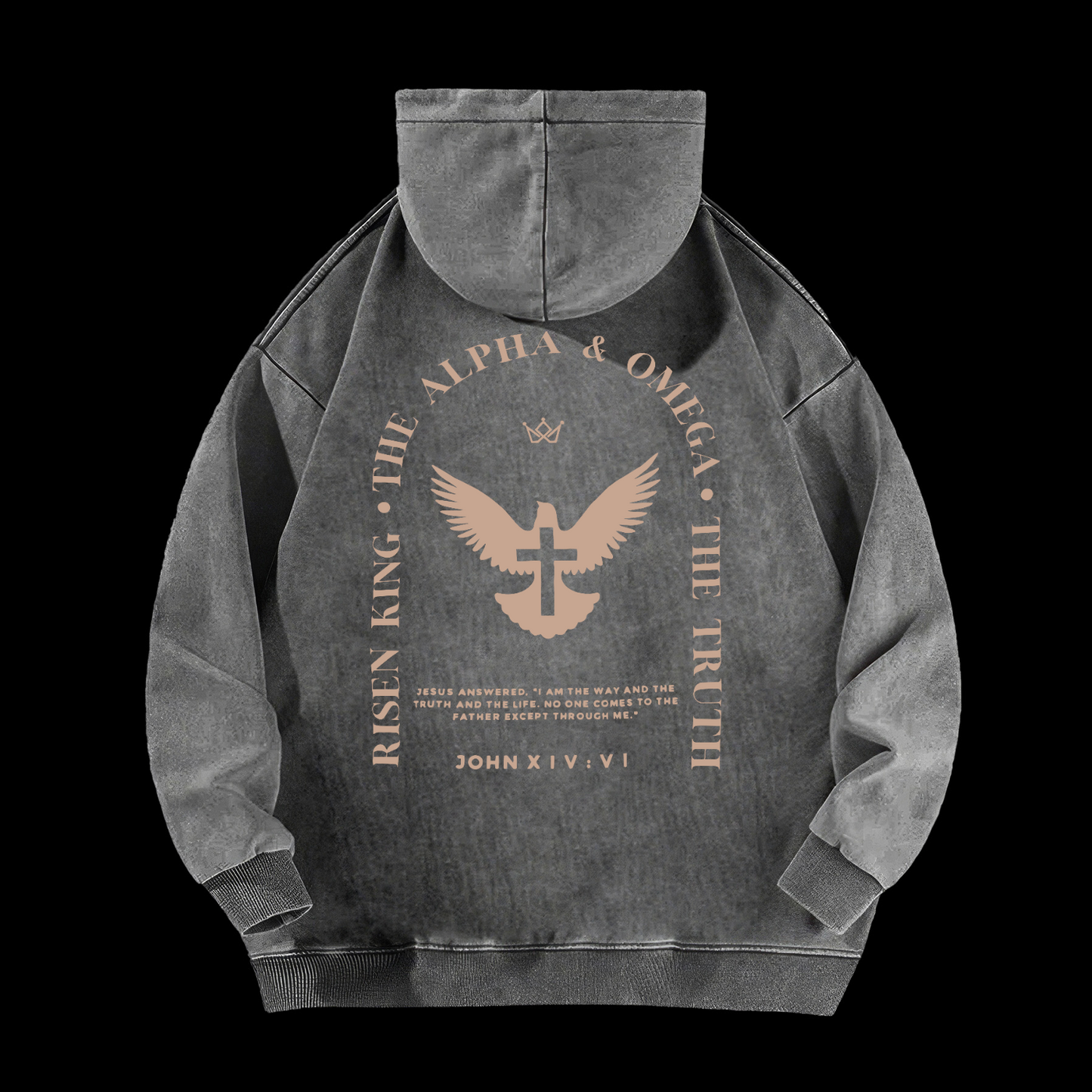 Jesus Is The Way The Truth The Life Washed Hoodie