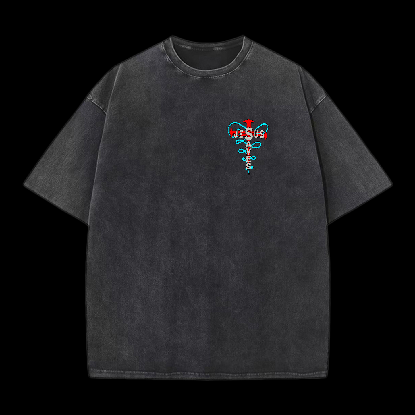 Jesus Saves Washed T-Shirt
