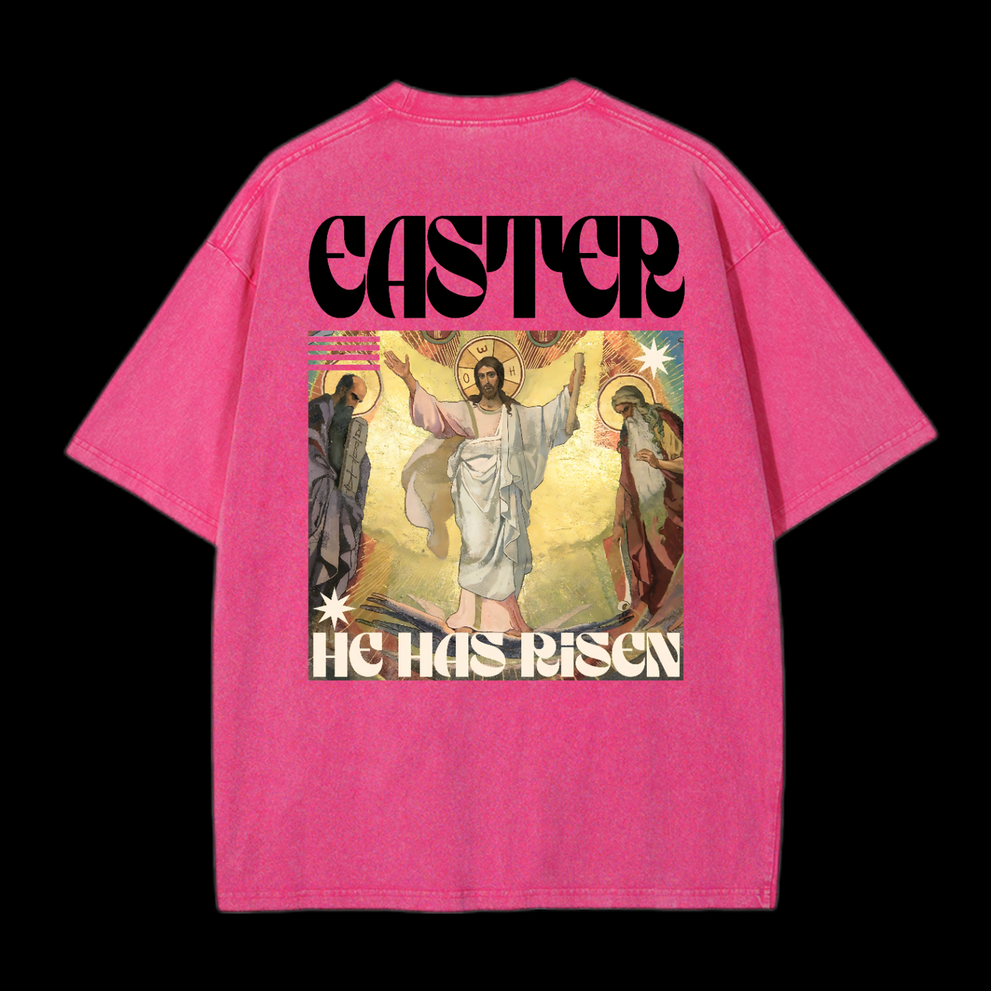 He Has Risen Washed T-Shirt