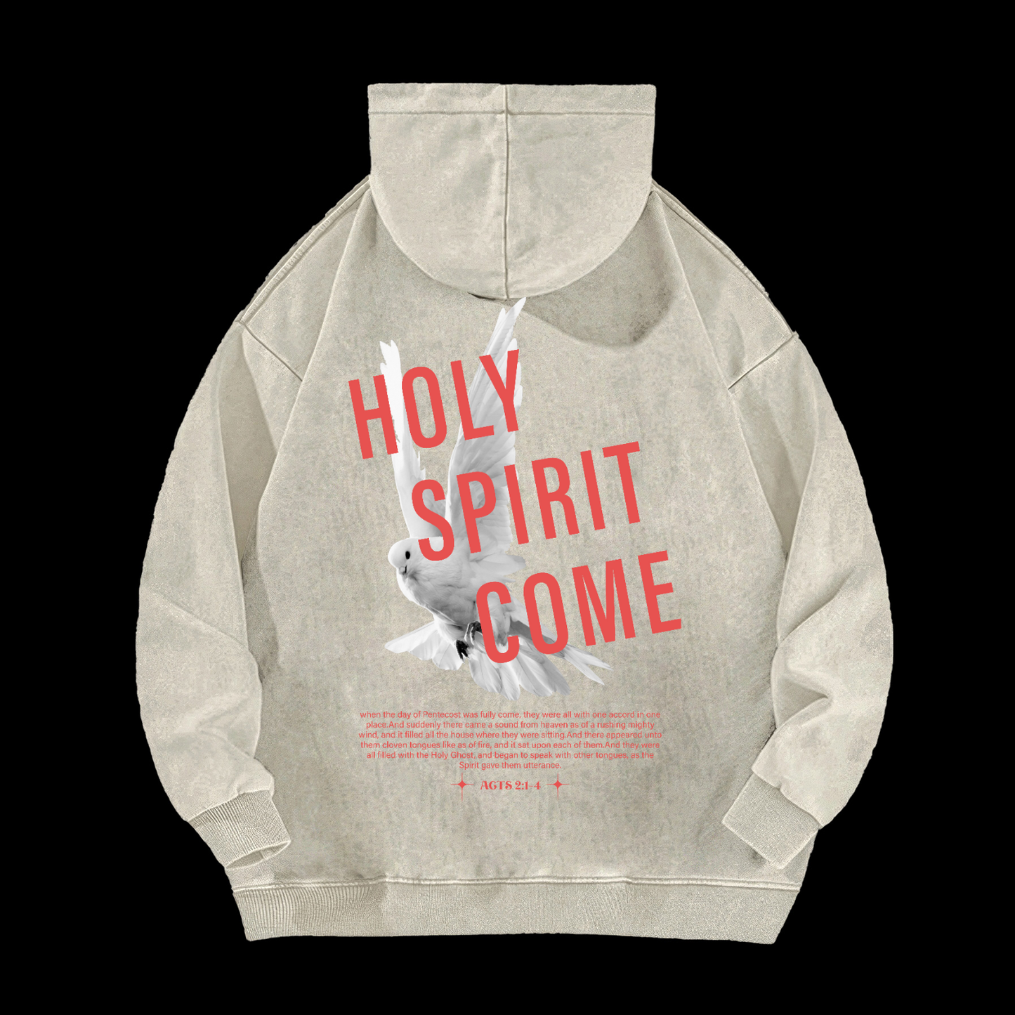 Holy Spirit Come Washed Hoodie