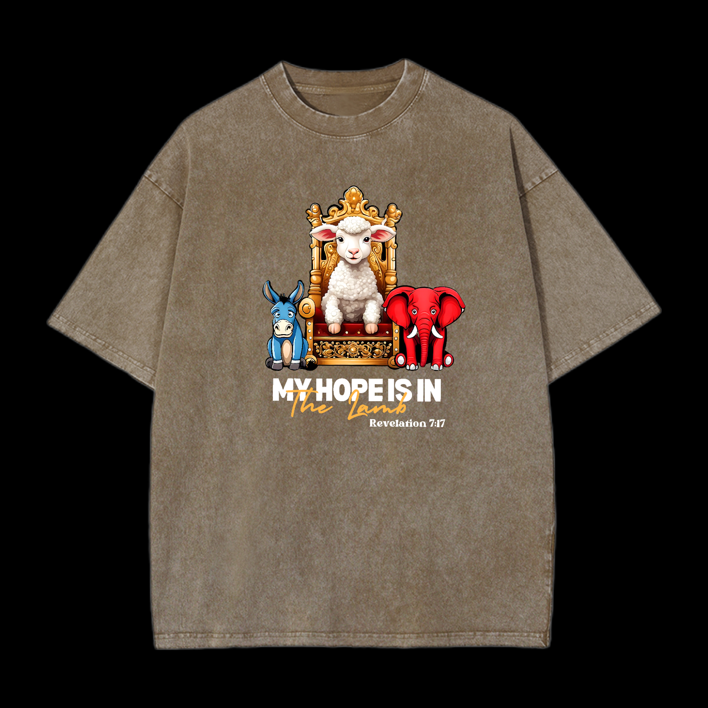 For The Lamb At The Center Washed T-Shirt