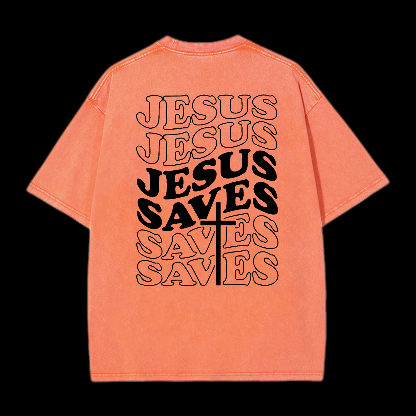 Jesus Saves Washed T-Shirt