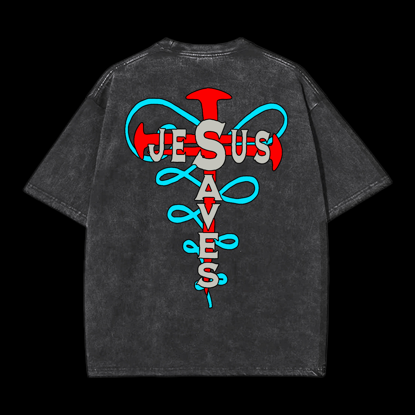 Jesus Saves Washed T-Shirt