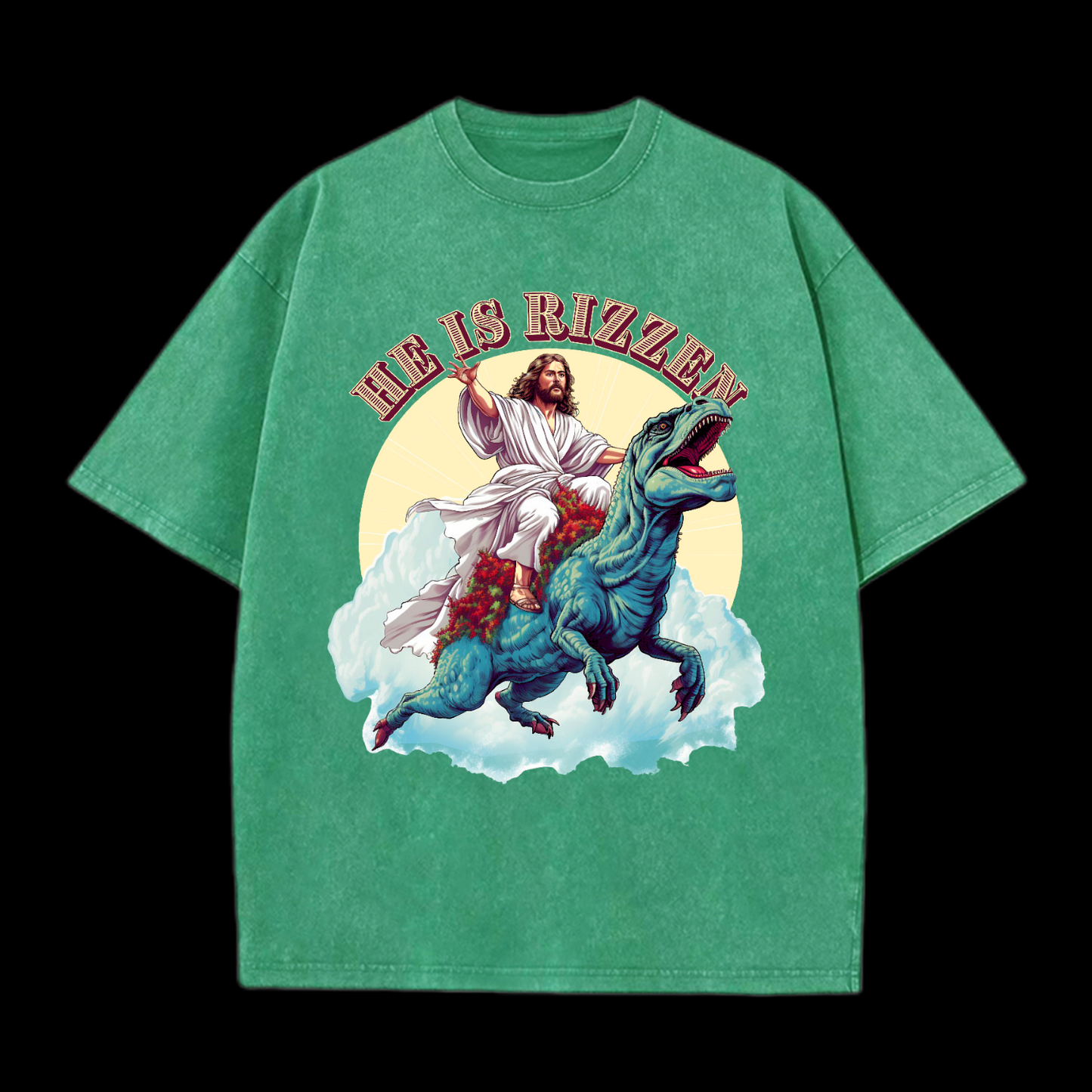 He Is Rizzen' Washed T-Shirt