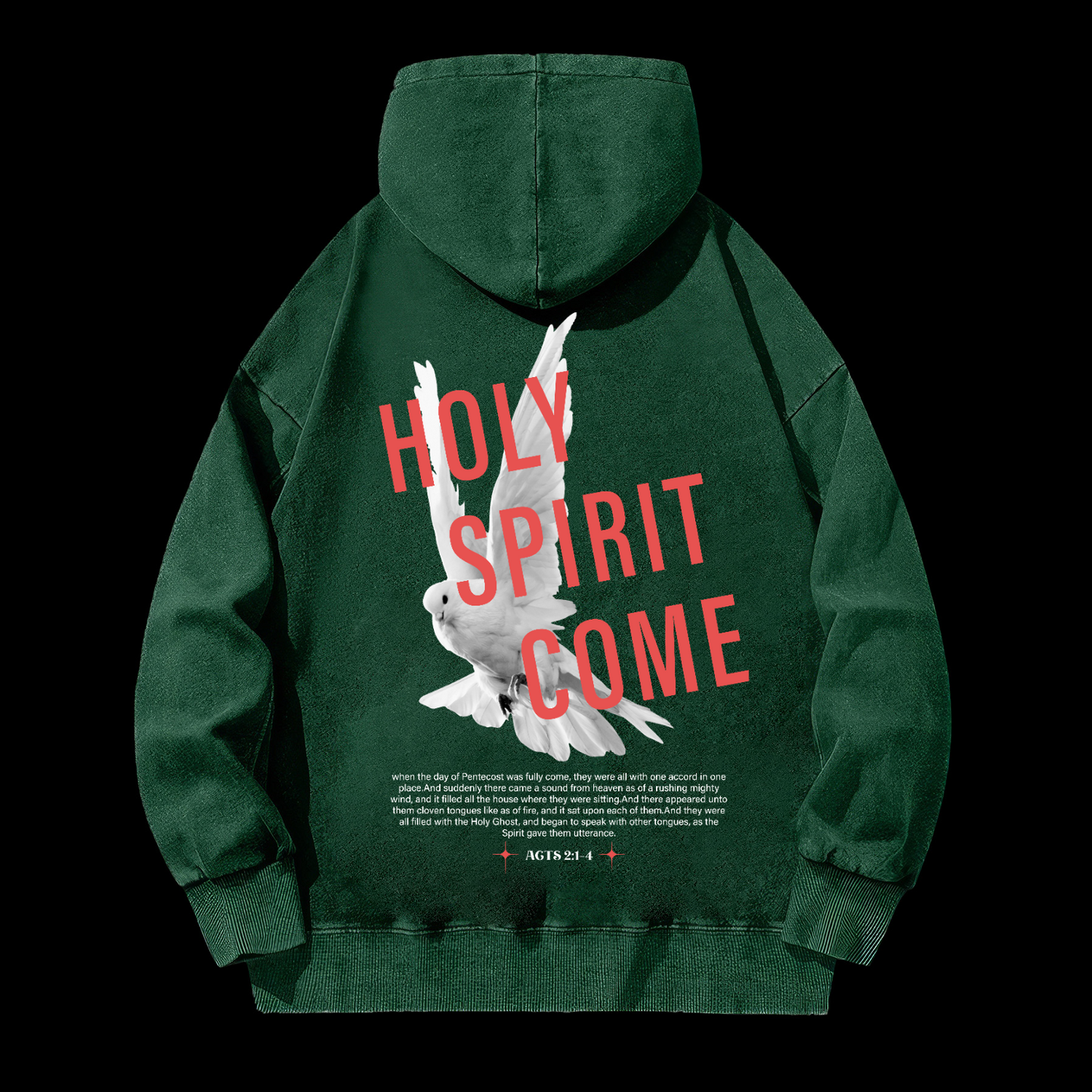 Holy Spirit Come Washed Hoodie