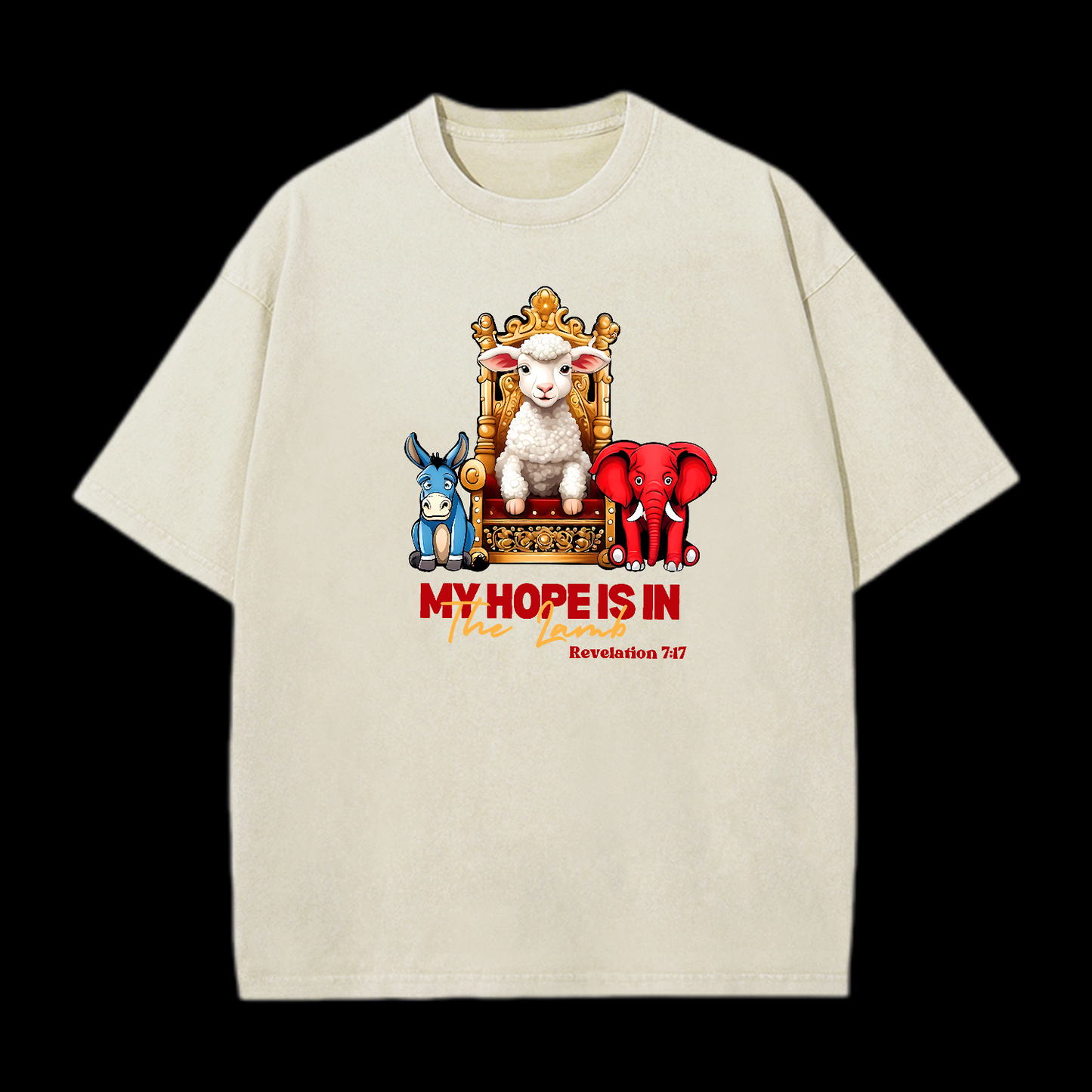 For The Lamb At The Center Washed T-Shirt