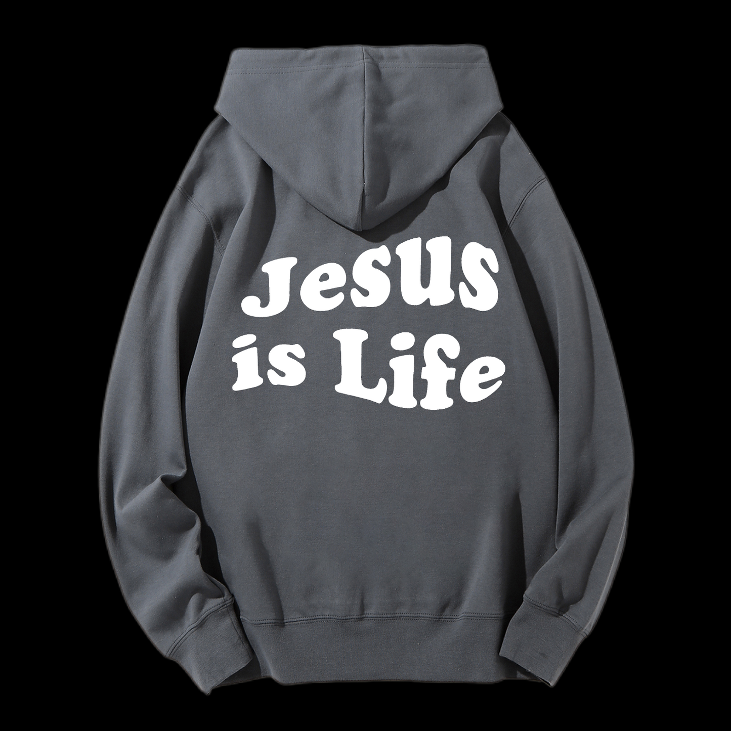 Jesus Is Life Cotton Drawstring Hoodie
