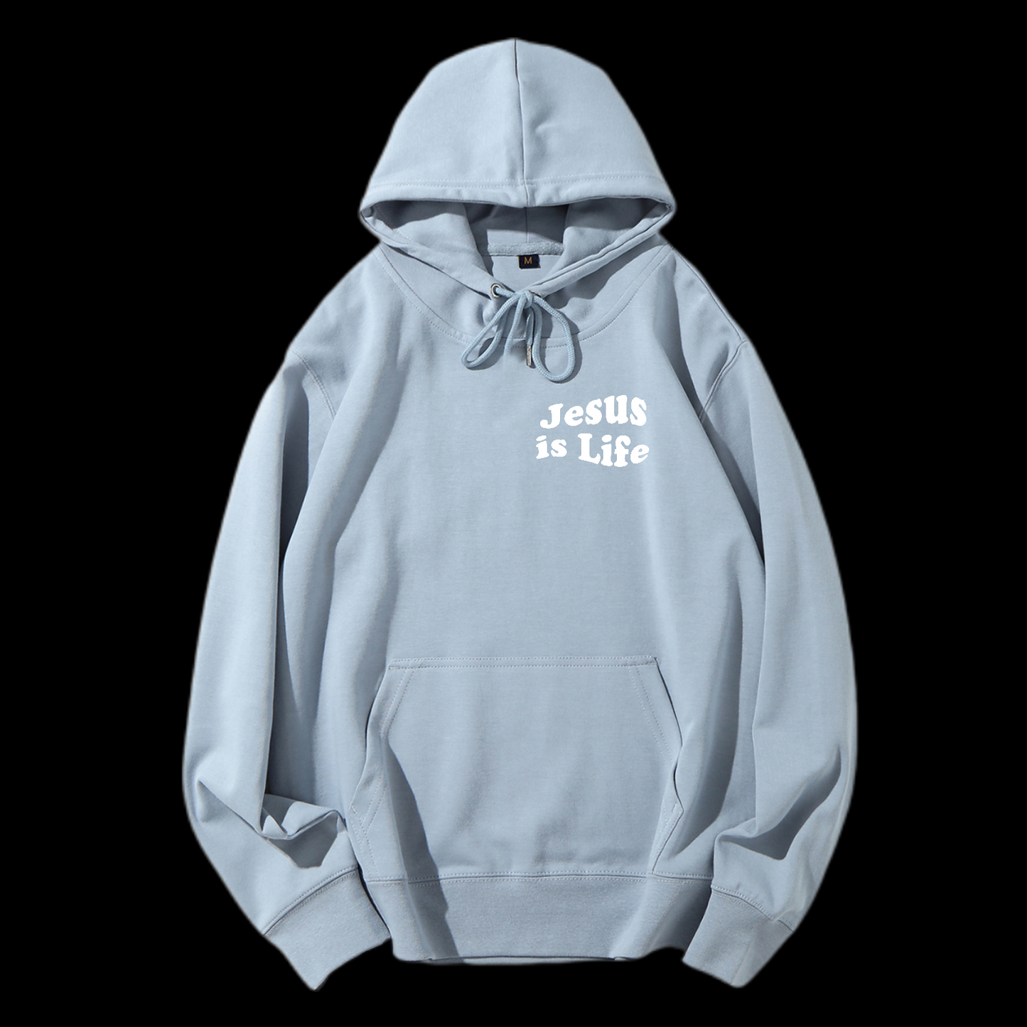 Jesus Is Life Cotton Drawstring Hoodie