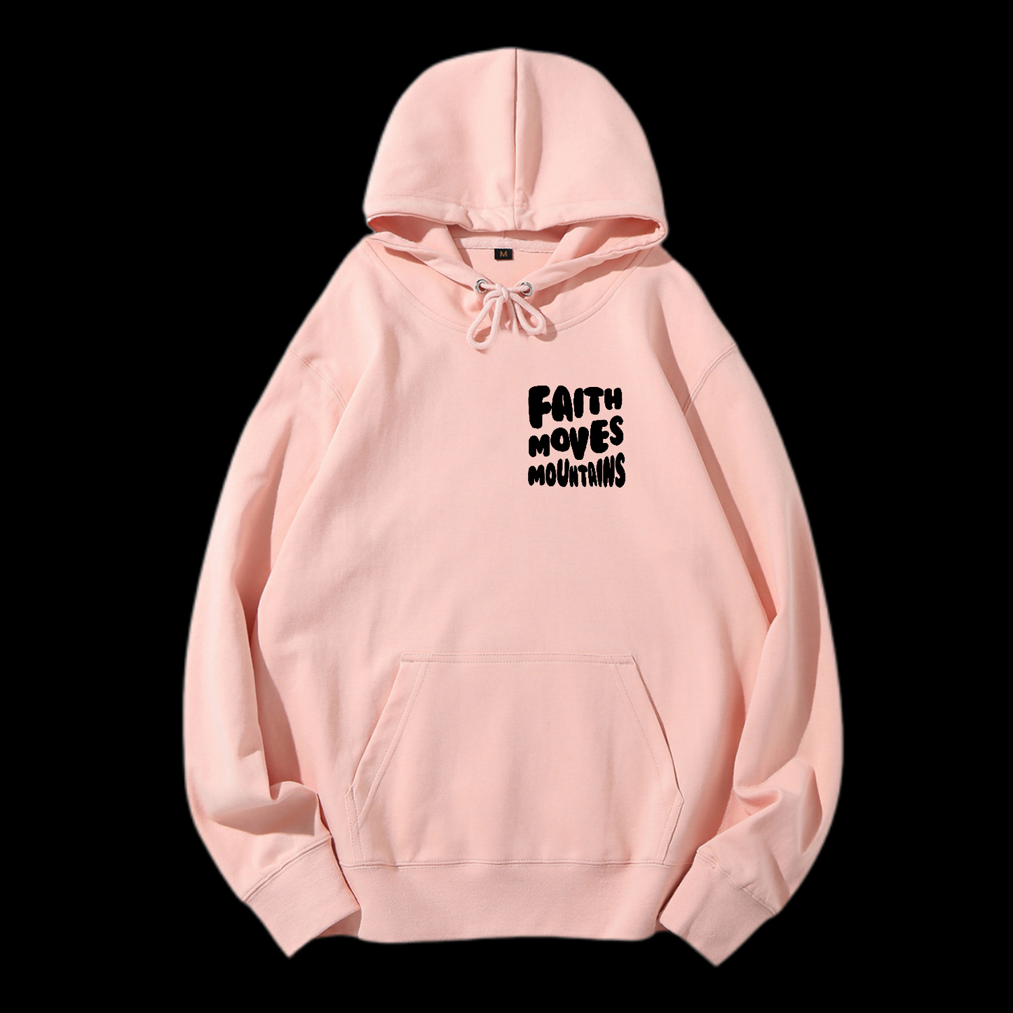 Faith Moves Mountains Drawstring Hoodie