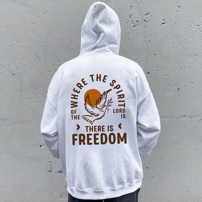 There Is Freedom Drawstring Hoodie