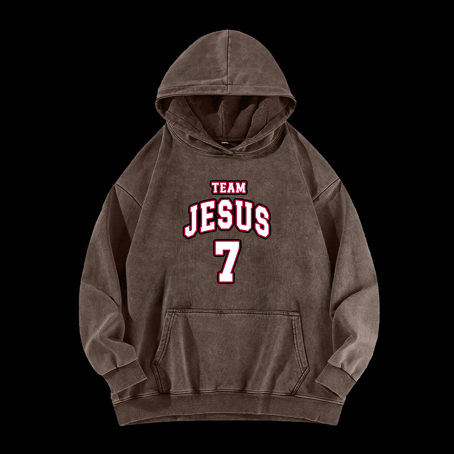 Team Jesus 7 Washed Hoodie