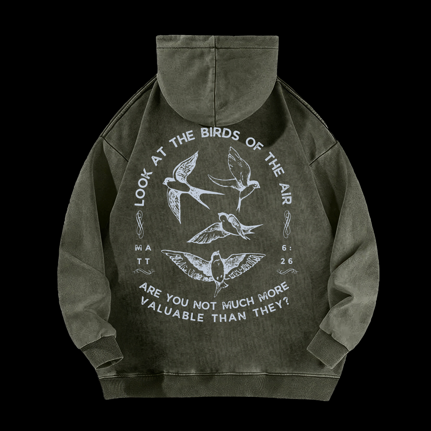 Look At The Birds Of The Air Washed Hoodie