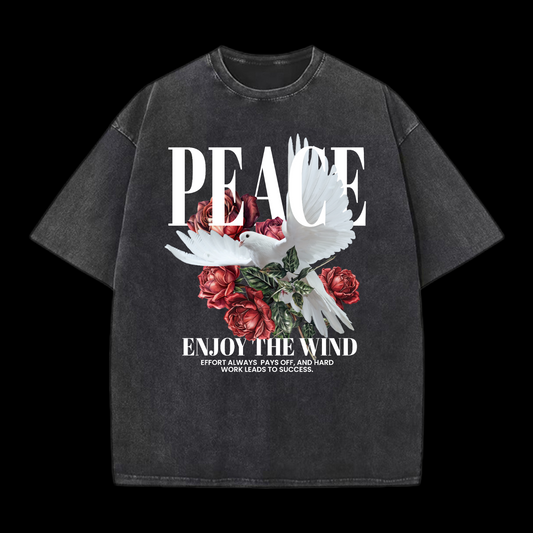Peace Enjoy The Wind Washed T-Shirt