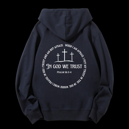 In God We Trust Drawstring Hoodie