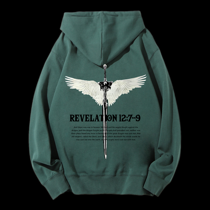 Revelation 12:7-9 Drawstring Hoodie