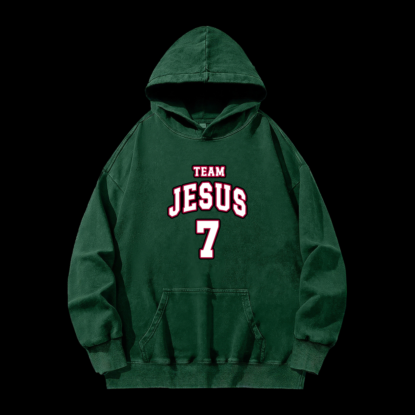 Team Jesus 7 Washed Hoodie