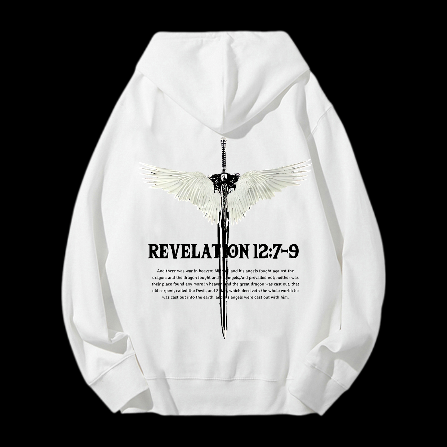 Revelation 12:7-9 Drawstring Hoodie