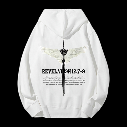Revelation 12:7-9 Drawstring Hoodie