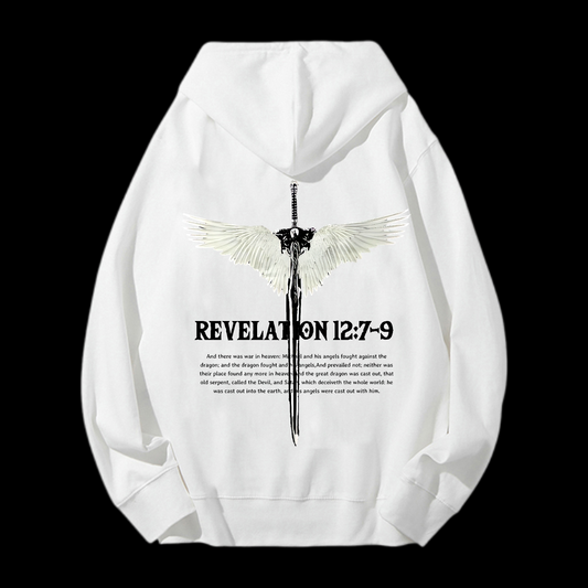 Revelation 12:7-9 Drawstring Hoodie