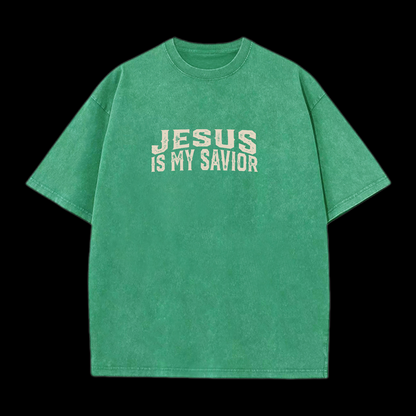 Jesus Is My Savior Washed T-Shirt