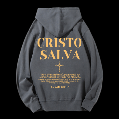 Cristo Salva Drawstring Hoodie