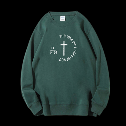 The Lord Will Fight Crewneck Sweatshirt
