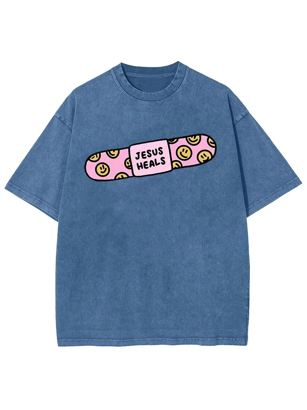 Jesus Heals Unisex Washed T-Shirt