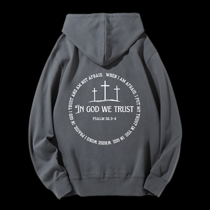 In God We Trust Drawstring Hoodie