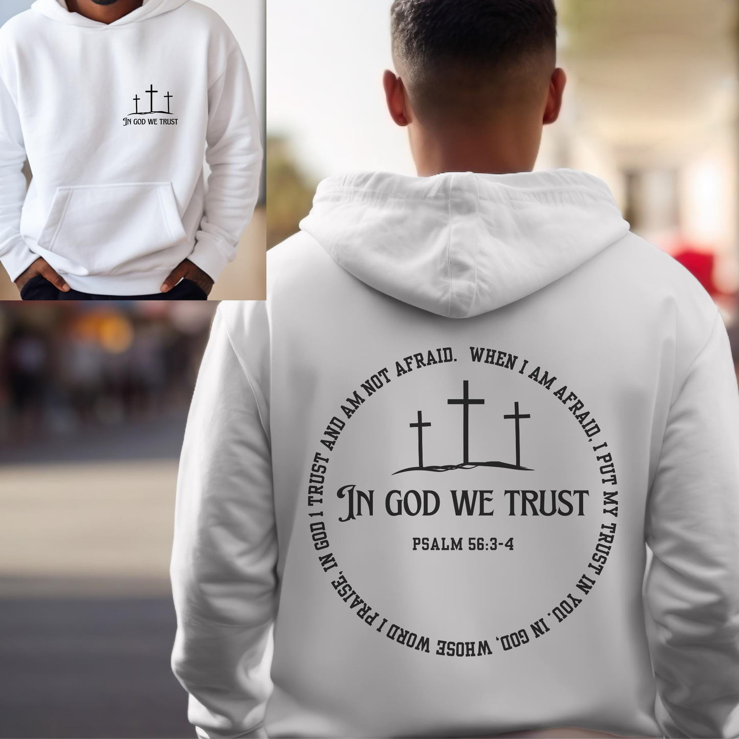 In God We Trust Drawstring Hoodie