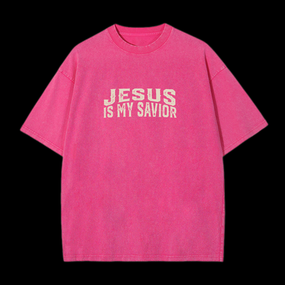 Jesus Is My Savior Washed T-Shirt