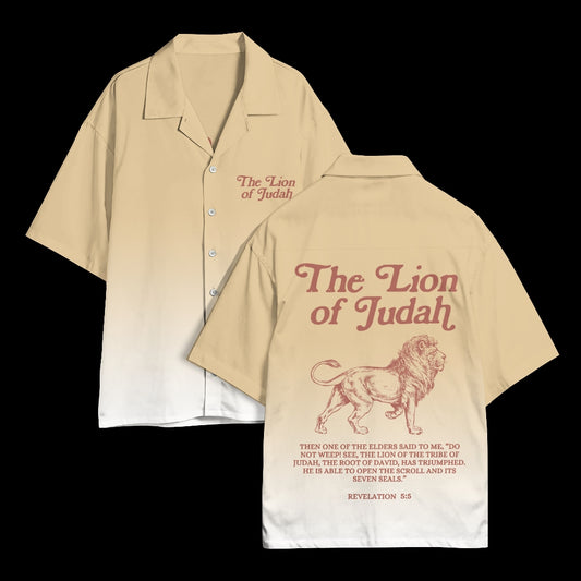 The lion Of Judan Cuban Collar Shirt