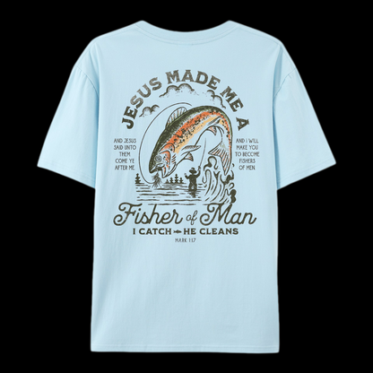 Jesus Made Me A Fisher Of Man Cotton T-Shirt