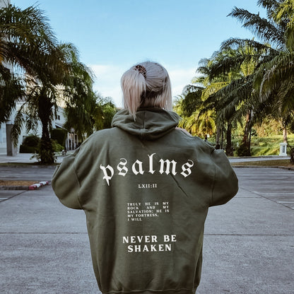 I Will Never Be Shaken Drawstring Hoodie