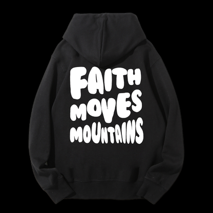 Faith Moves Mountains Drawstring Hoodie