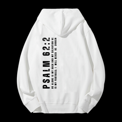 Psalm 62:2 Drawstring Hoodie