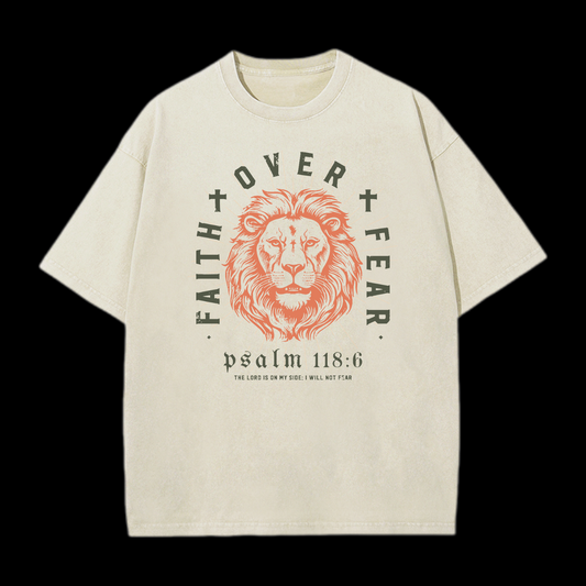 Faith Over Fear Washed T-Shirt