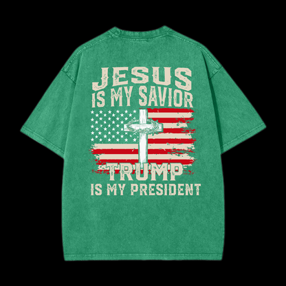 Jesus Is My Savior Washed T-Shirt