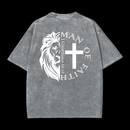 Man Of Faith Washed T-Shirt
