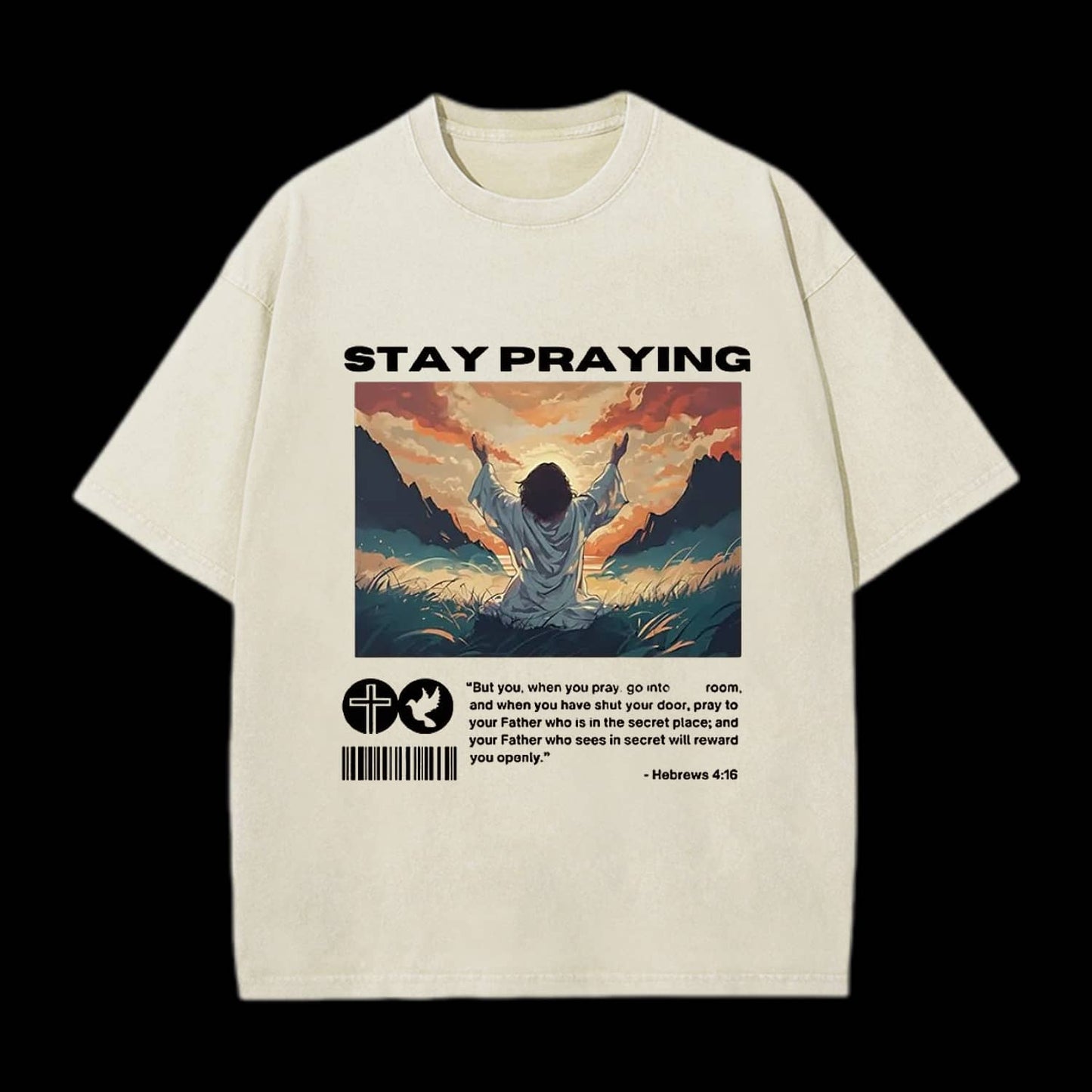 Stay Praying Christian Washed T-Shirt