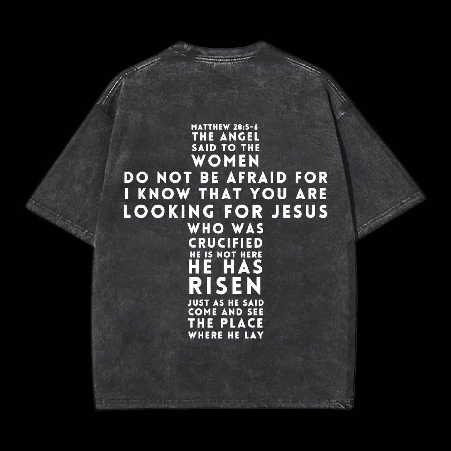 He Is Risen Christian Washed T-Shirt