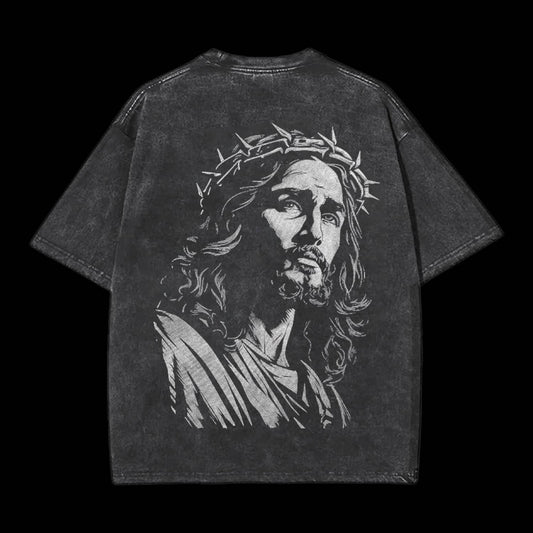 Jesus Double Sided Unisex Washed Christian T-shirt
