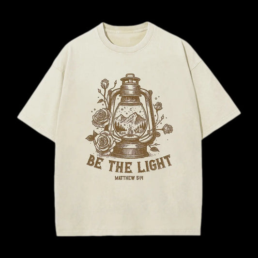 Be The Light Christian Washed T-Shirt