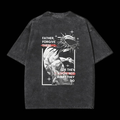 Father, Forgiven Them Unisex Washed Christian T-shirt