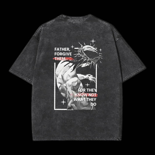 Father, Forgiven Them Unisex Washed Christian T-shirt