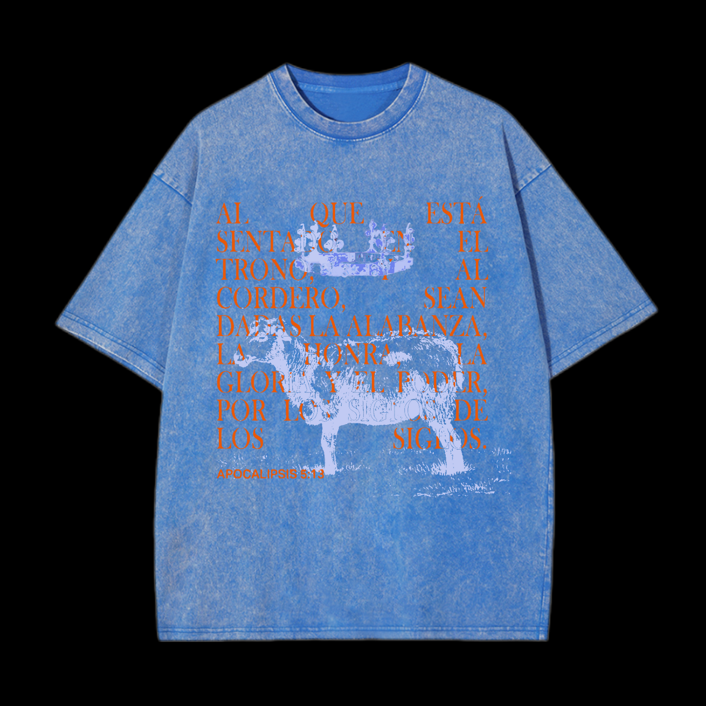 To The Lamb Revelation 5:13  Washed T-Shirt