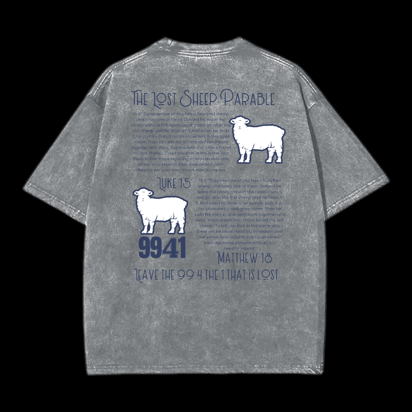 The Lost Sheep Parable Washed T-Shirt