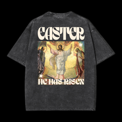 He Has Risen Washed T-Shirt