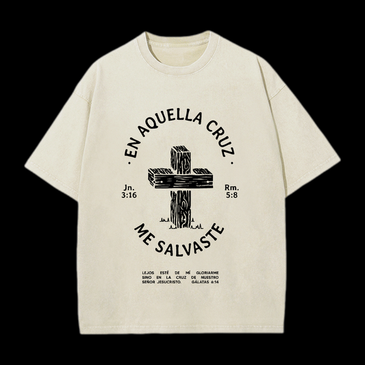 On That Cross Washed T-Shirt