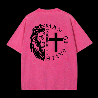 Man Of Faith Washed T-Shirt