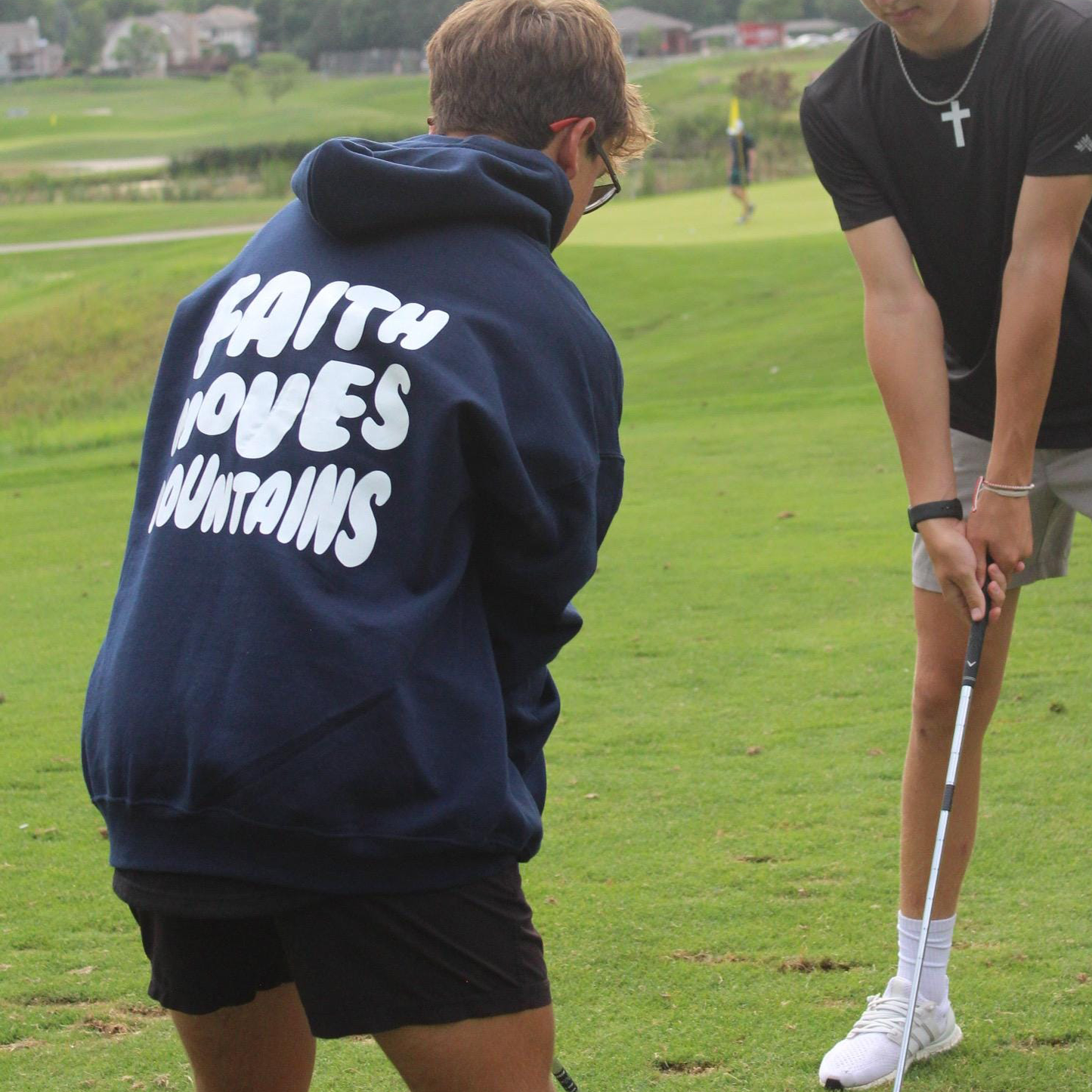 Faith Moves Mountains Drawstring Hoodie